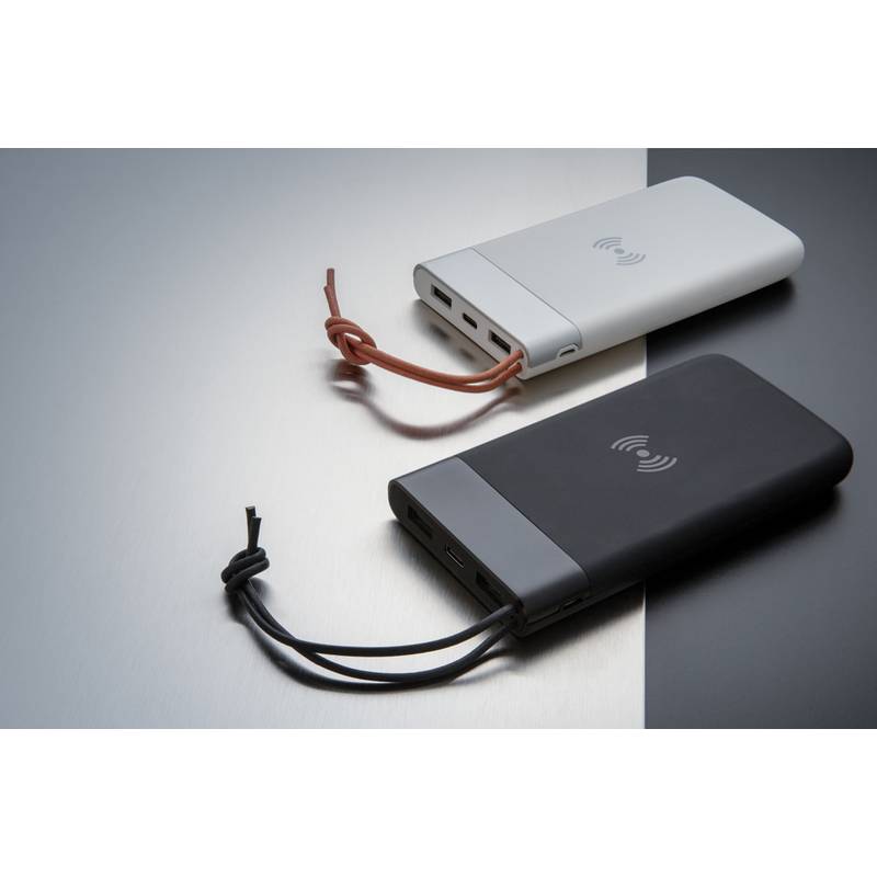 Bezdrôtová strieborná Aria 8000 mAh 5W, biela Bezdrôtová strieborná Aria 8000 mAh 5W, biela